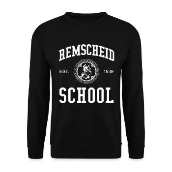 Remscheid School University University University School - Unisex Sweatshirt - black - Front - Alina (178cm) & Michal (187cm)