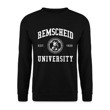 Remscheid University Universität Hochschule Uni - Unisex Sweatshirt - black - Front - Alina (178cm) & Michal (187cm)