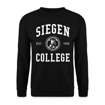 Siegen College University Universität Hochschule - Sweat-shirt Unisexe - noir - Devant - Alina (178cm) & Michal (187cm)