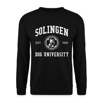 Solingen Dog University Universität Hochschule Uni - Unisex Sweatshirt - black - Front - Alina (178cm) & Michal (187cm)