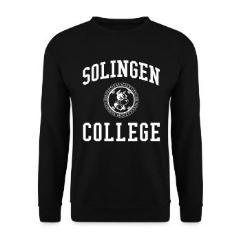 Solingen College University Universität Hochschule - Unisex Sweatshirt - black - Front - Alina (178cm) & Michal (187cm)