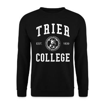 Collège de Trèves Université Universität Hochschule - Sweat-shirt Unisexe - noir - Devant - Alina (178cm) & Michal (187cm)