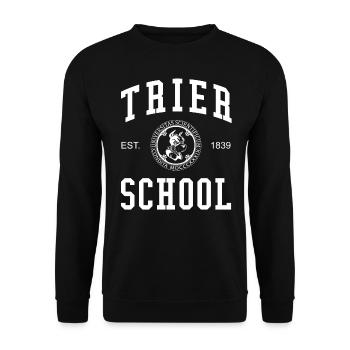 Trier School University University University School - Unisex Sweatshirt - black - Front - Alina (178cm) & Michal (187cm)
