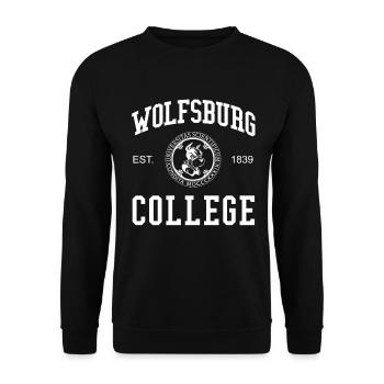 Wolfsburg College University School - Unisex Sweatshirt - black - Front - Alina (178cm) & Michal (187cm)