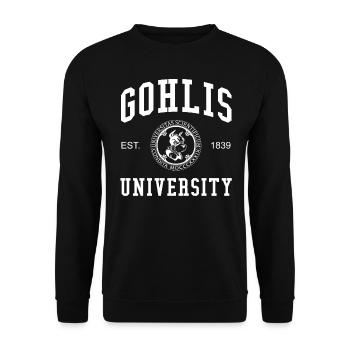 Leipzig Gohlis University University College - Unisex Sweatshirt - black - Front - Alina (178cm) & Michal (187cm)