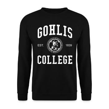 Leipzig Gohlis College University School University - Unisex Sweatshirt - black - Front - Alina (178cm) & Michal (187cm)