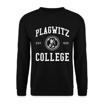 Leipzig Plagwitz College University School University - Unisex Sweatshirt - black - Front - Alina (178cm) & Michal (187cm)