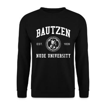 Bautzen Nude University Hochschule Universität Uni - Unisex Pullover - Schwarz - Vorne - Alina (178cm) & Michal (187cm)