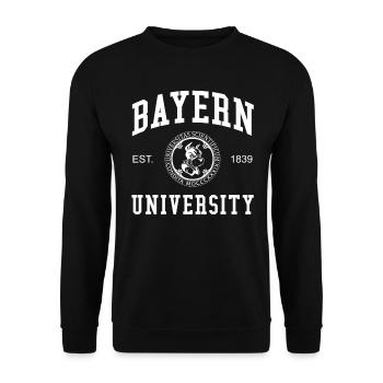 Bayern University Universität Hochschule Uni - Unisex Pullover - Schwarz - Vorne - Alina (178cm) & Michal (187cm)