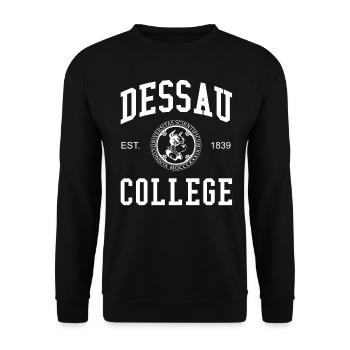 Dessau College University University of Applied Sciences - Unisex Sweatshirt - black - Front - Alina (178cm) & Michal (187cm)