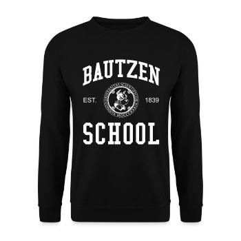 Bautzen School Universität Schule University Uni - Unisex Pullover - Schwarz - Vorne - Alina (178cm) & Michal (187cm)