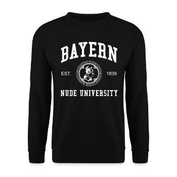Bavaria Nude University University University - Unisex Sweatshirt - black - Front - Alina (178cm) & Michal (187cm)