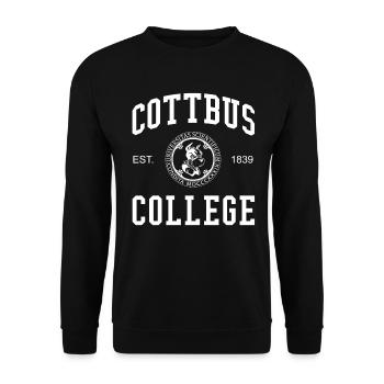 Cottbus College, Universität Hochschule - Sweat-shirt Unisexe - noir - Devant - Alina (178cm) & Michal (187cm)
