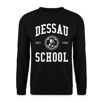 Dessau School Hochschule University Schule Uni - Unisex Sweatshirt - black - Front - Alina (178cm) & Michal (187cm)