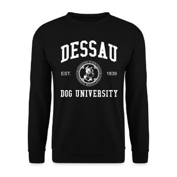 Dessau Dog University Universität Hochschule Uni - Unisex Sweatshirt - black - Front - Alina (178cm) & Michal (187cm)