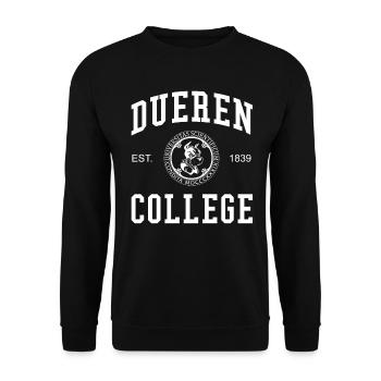 Düren College University Universität Hochschule - Unisex Pullover - Schwarz - Vorne - Alina (178cm) & Michal (187cm)