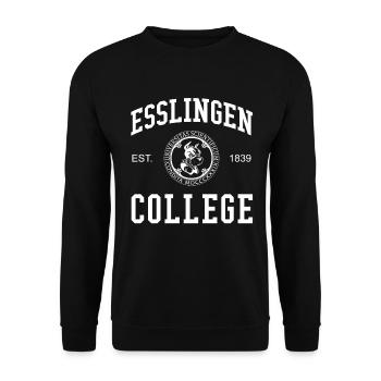 Esslingen College University University School - Unisex Sweatshirt - black - Front - Alina (178cm) & Michal (187cm)