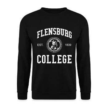Flensburg College University School - Unisex Sweatshirt - black - Front - Alina (178cm) & Michal (187cm)
