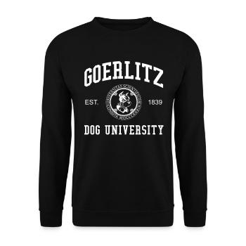 Görlitz Dog University Universität Hochschule Uni - Unisex Sweatshirt - black - Front - Alina (178cm) & Michal (187cm)