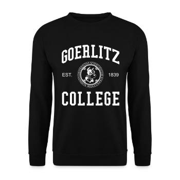 Görlitz College, Université Universität Hochschule - Sweat-shirt Unisexe - noir - Devant - Alina (178cm) & Michal (187cm)