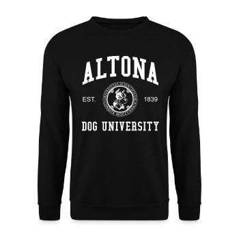 Hamburg Altona Dog University Universität Uni - Unisex Sweatshirt - black - Front - Alina (178cm) & Michal (187cm)
