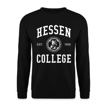 Hessen College University Universität Hochschule - Unisex Sweatshirt - black - Front - Alina (178cm) & Michal (187cm)