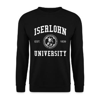 Iserlohn University Universität Hochschule Uni - Unisex Sweatshirt - black - Front - Alina (178cm) & Michal (187cm)