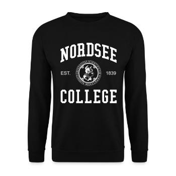 North Sea College University College - Unisex Sweatshirt - black - Front - Alina (178cm) & Michal (187cm)