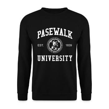 Pasewalk University Universität Hochschule Uni - Unisex Pullover - Schwarz - Vorne - Alina (178cm) & Michal (187cm)