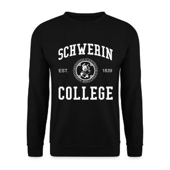 Schwerin College University Universität Hochschule - Unisex Sweatshirt - black - Front - Alina (178cm) & Michal (187cm)