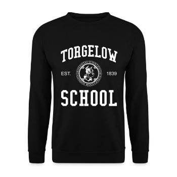 Torgelow School Universität Schule Uni University - Unisex Sweatshirt - black - Front - Alina (178cm) & Michal (187cm)