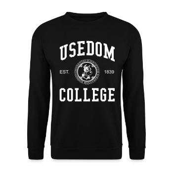 Usedom College University Universität Hochschule - Unisex Sweatshirt - black - Front - Alina (178cm) & Michal (187cm)