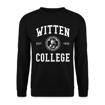 Witten College University Universität Hochschule - Unisex Sweatshirt - black - Front - Alina (178cm) & Michal (187cm)