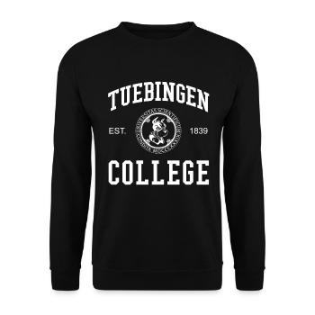 Tübingen College University University of Applied Sciences - Unisex Sweatshirt - black - Front - Alina (178cm) & Michal (187cm)