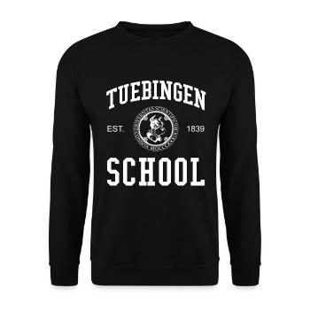 Tübingen School Universität Schule Uni University - Unisex Sweatshirt - black - Front - Alina (178cm) & Michal (187cm)