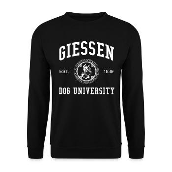 Université du chien de Gießen Universität Hochschule Uni - Sweat-shirt Unisexe - noir - Devant - Alina (178cm) & Michal (187cm)