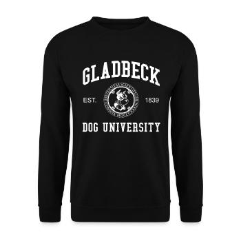 Université canine de Gladbeck Universität Hochschule Uni - Sweat-shirt Unisexe - noir - Devant - Alina (178cm) & Michal (187cm)