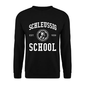 Leipzig Schleussig School University School University - Unisex Sweatshirt - black - Front - Alina (178cm) & Michal (187cm)