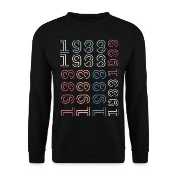 Né en 1988 Cadeau Anniversaire 1988 Retro 1988 - Sweat-shirt Unisexe - noir - Devant - Alina (178cm) & Michal (187cm)