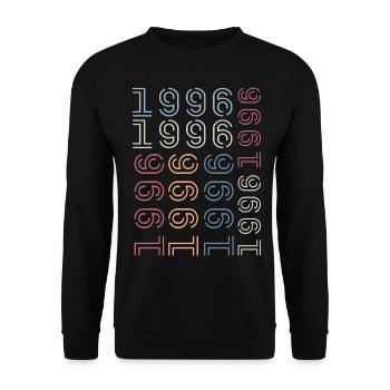 Born In 1996 Birthday Gift 1996 Retro 1996 - Unisex Sweatshirt - black - Front - Alina (178cm) & Michal (187cm)