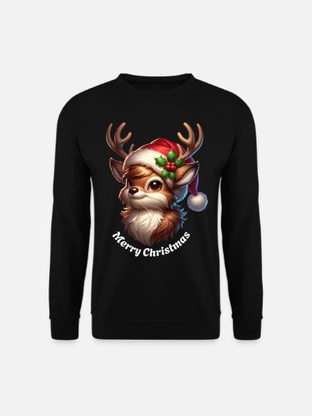 Reindeer - Unisex Pullover - Schwarz