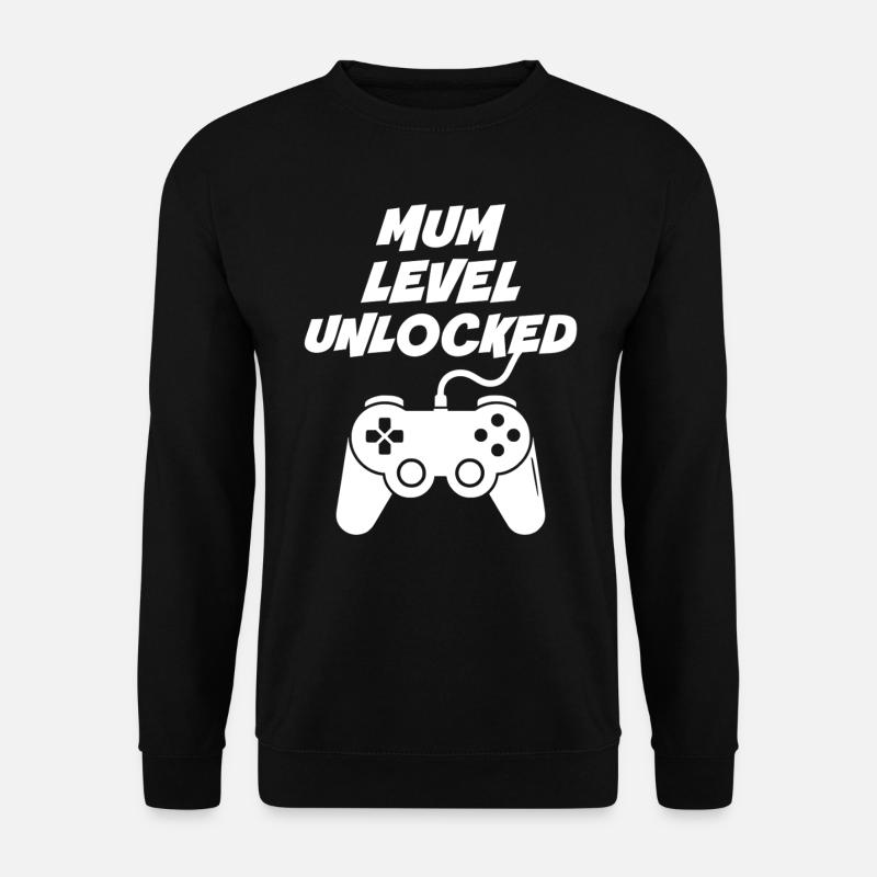Mum Level Unlocked - Unisex Sweatshirt - black