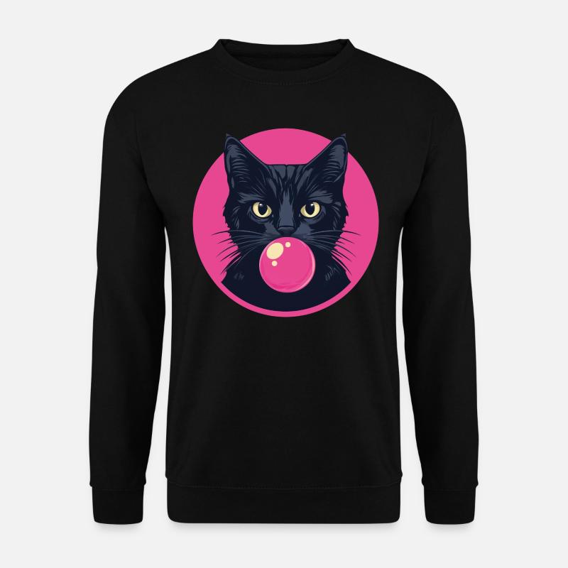 Cat Chewing Gum - Unisex Sweatshirt - black