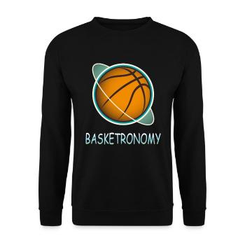 BASKETRONOMY Basketball Astronomy - Unisex Pullover - Schwarz - Vorne - Alina (178cm) & Michal (187cm)