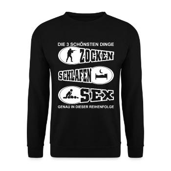 Gaming Gaming Gaming Gaming Geschenk - Unisex Pullover - Schwarz - Vorne - Alina (178cm) & Michal (187cm)