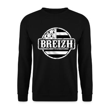 Bretagne - Breizh 06 - Sweat-shirt Unisexe - noir - Devant - Alina (178cm) & Michal (187cm)