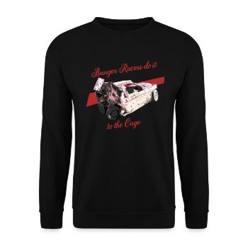 Banger Racers do it to the Cage - Unisex Sweatshirt - black - Front - Alina (178cm) & Michal (187cm)