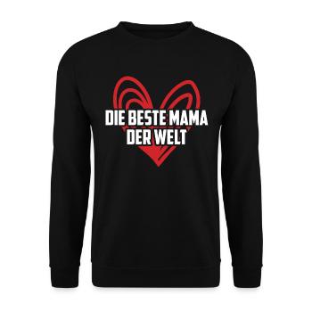 Mama Muttertag Beste Mama Best Mum Beste Mutter - Unisex Pullover - Schwarz - Vorne - Alina (178cm) & Michal (187cm)