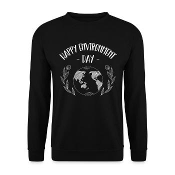 Journée mondiale de l’environnement - Sweat-shirt Unisexe - noir - Devant - Alina (178cm) & Michal (187cm)