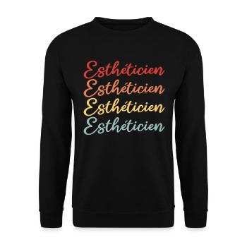 Esthéticienne | Cosmetologist - Sweat-shirt Unisexe - noir - Devant - Alina (178cm) & Michal (187cm)